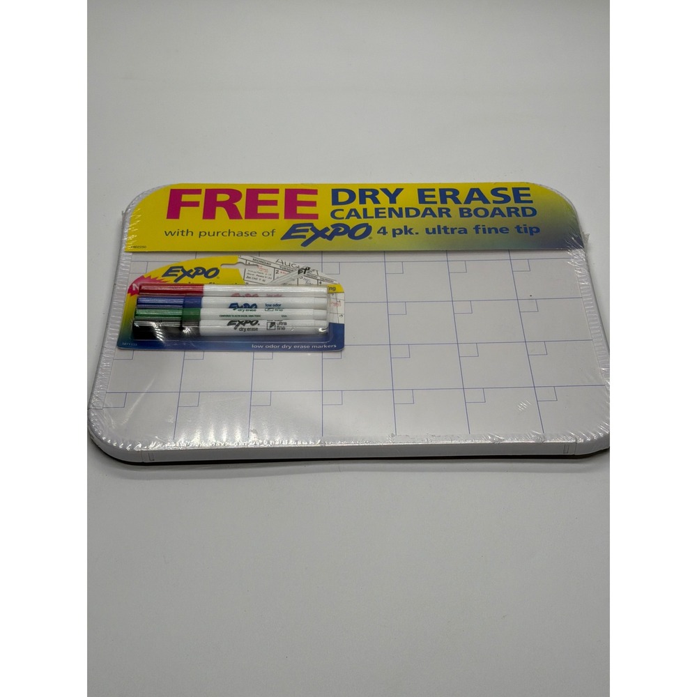 Expo‎ Dry Erase Calendar Board with 4 Ultra Fine Tip Markers Low Odor Whiteboard